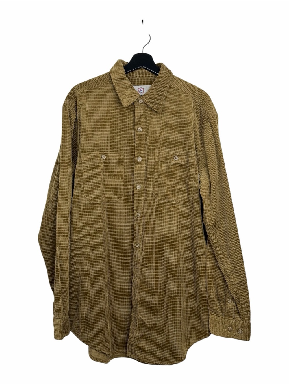 The Territory Ahead Men's L Brown Waffle Knit Cotton Shirt Jacket Overshirt
